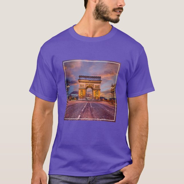 Denkmäler | Arc de Triomphe, Paris Frankreich T-Shirt (Vorderseite)