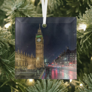 Denkmäler Big Ben at Night Ornament Aus Glas