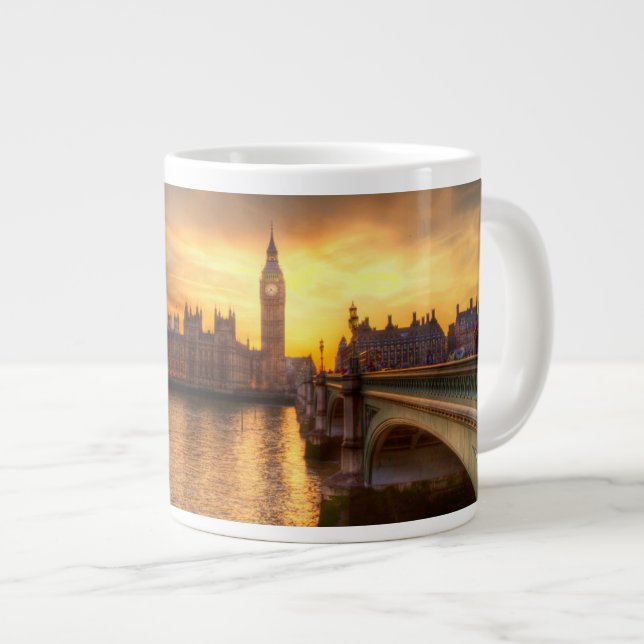 Denkmäler Big Ben & Houses of Parliament Jumbo-Tasse (Vorderseite Rechts)