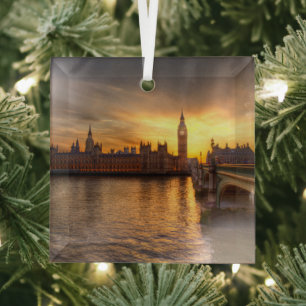 Denkmäler Big Ben & Houses of Parliament Ornament Aus Glas