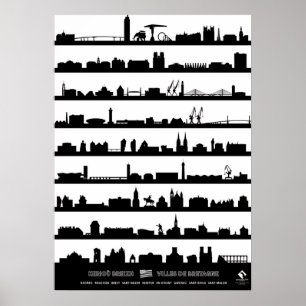 Denkmäler der Großstädte Bretagne Poster