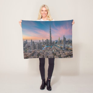 Denkmäler Dubai Cityscape Fleecedecke