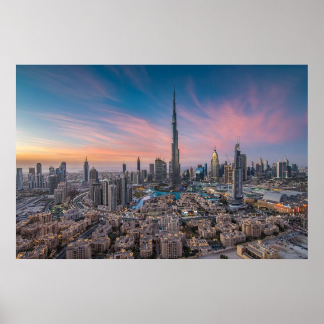 Denkmäler | Dubai Cityscape Poster (Vorne)