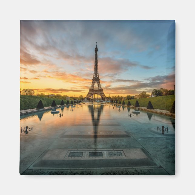 Denkmäler | Eiffelturm Sunrise Magnet (Vorne)