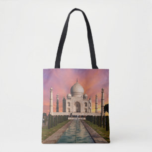 Denkmäler   Farbige Sicht auf den Taj Mahal