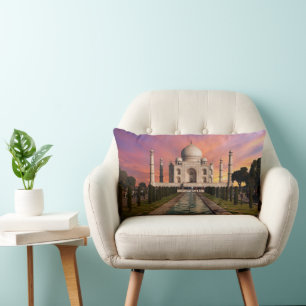 Denkmäler   Farbige Sicht auf den Taj Mahal Lendenkissen