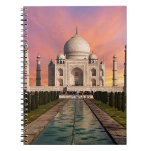 Denkmäler   Farbige Sicht auf den Taj Mahal Notizblock