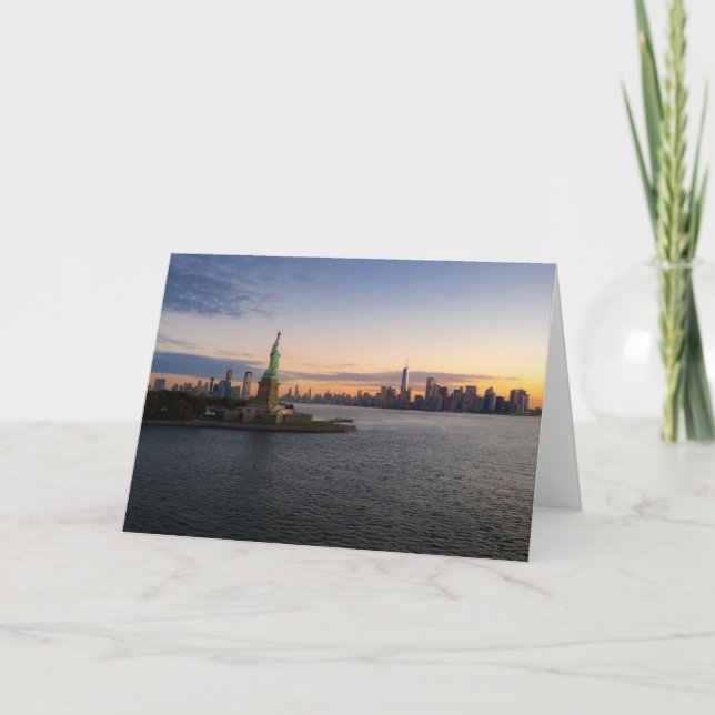 Denkmäler | Freiheitsstatue NYC Karte (Vorderseite)