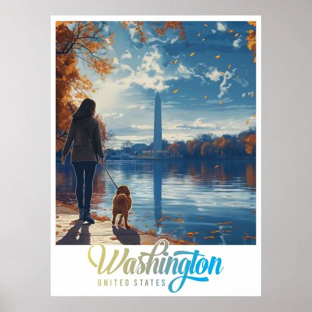 Denkmäler & Geschichte: Washington DC Poster (Vorne)
