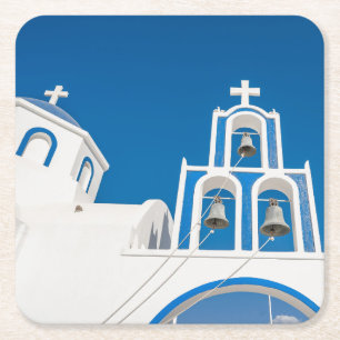 Denkmäler Griechische Kirche der Blauen Kuppel Rechteckiger Pappuntersetzer