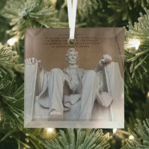 Denkmäler   Memorial Lincoln Ornament Aus Glas
