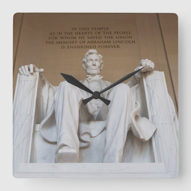 Denkmäler | Memorial Lincoln Quadratische Wanduhr (Vorderseite)