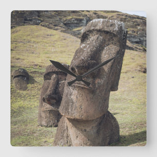 Denkmäler Osterinsel, Chile Quadratische Wanduhr