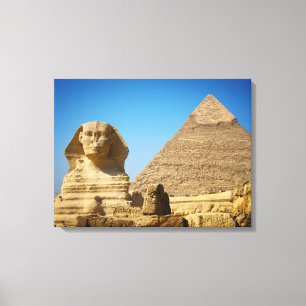 Denkmäler   Sphinx & Pyramide Ägyptens Leinwanddruck