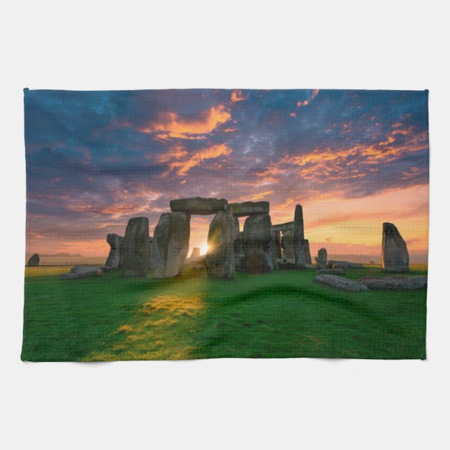 Denkmäler | Stonhenge, England Geschirrtuch (Horizontal)
