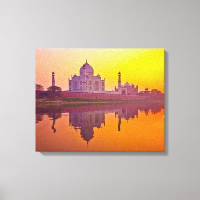 Denkmäler | Taj Mahal bei Sunset Leinwanddruck (Vorderseite)