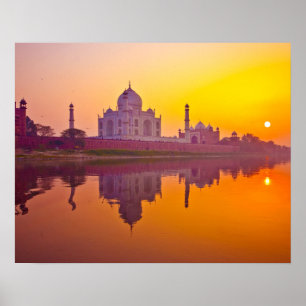 Denkmäler   Taj Mahal bei Sunset Poster