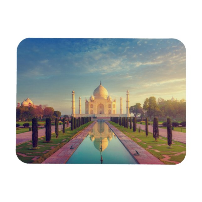 Denkmäler | Taj Mahal Colors Magnet (Horizontal)