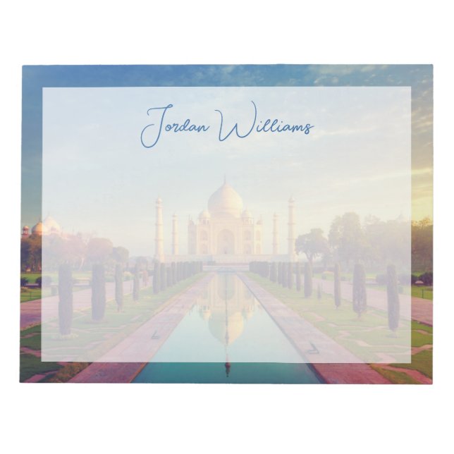 Denkmäler | Taj Mahal Colors Notizblock (Vorderseite)
