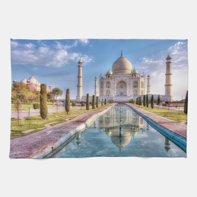 Denkmäler Taj Mahal Sunrise Geschirrtuch (Horizontal)