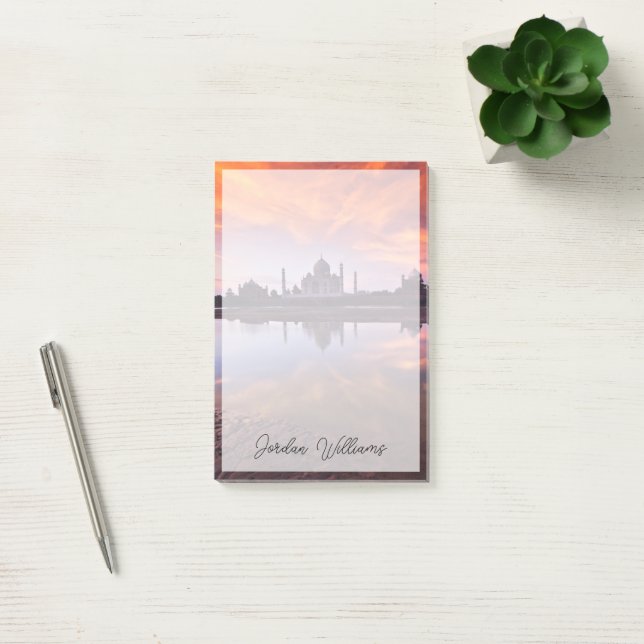 Denkmäler | Taj Mahal Sunset Post-it Klebezettel (Büro)