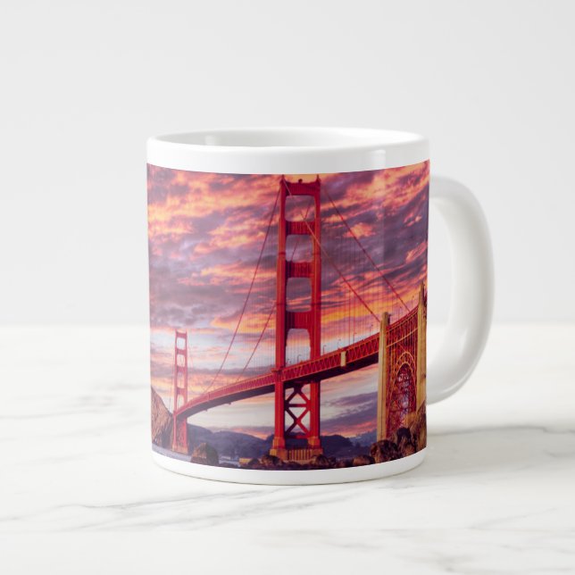 Denkmäler The Golden Gate Jumbo-Tasse (Vorderseite Rechts)
