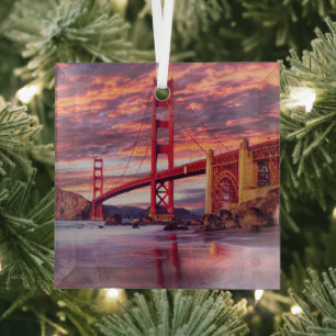 Denkmäler The Golden Gate San Francisco, CA Ornament Aus Glas