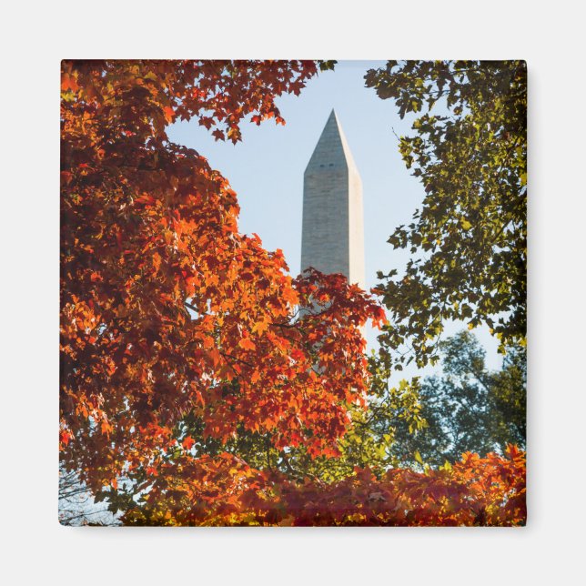 Denkmäler | Washington-Denkmal im Herbst Magnet (Vorne)