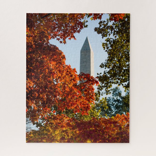 Denkmäler | Washington-Denkmal im Herbst Puzzle (Vertikal)