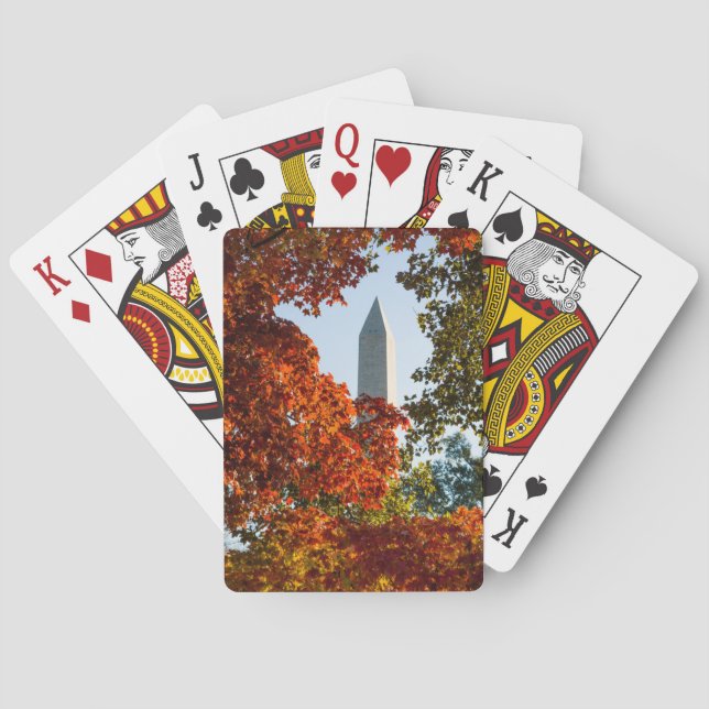 Denkmäler | Washington-Denkmal im Herbst Spielkarten (Rückseite)