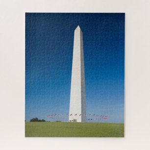 Denkmäler   Washington-Denkmal mit Flaggen Puzzle