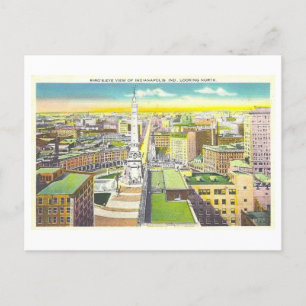 Denkmalkreis, Indianapolis, Indiana Vintag Postkarte