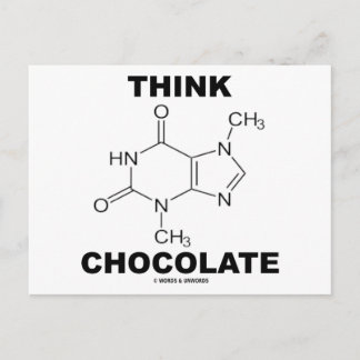 Denkschokolade (Theobrominmolekulare Chemie) Postkarte