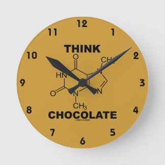 Denkschokolade (Theobrominmolekulare Chemie) Runde Wanduhr