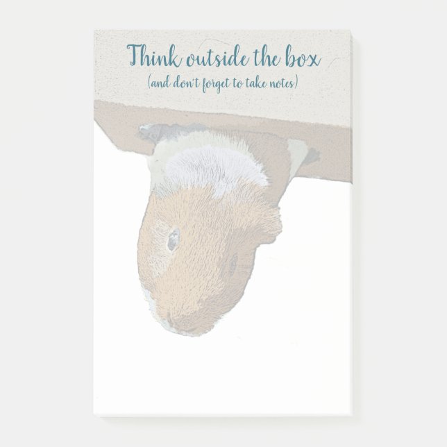 Denkt außerhalb der Box-Guinea nach-It-Hinweisen Post-it Klebezettel (Vorderseite)