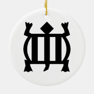 Denkyem   Symbol für Anpassungsfähigkeit und Cleve Keramik Ornament