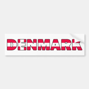 Denmark Bumper Sticker Autoaufkleber