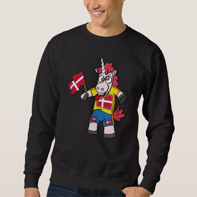 Denmark Crazy Unicorn Sweatshirt (Vorderseite)