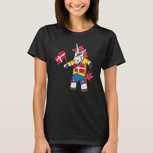 Denmark Crazy Unicorn T-Shirt (Vorderseite)
