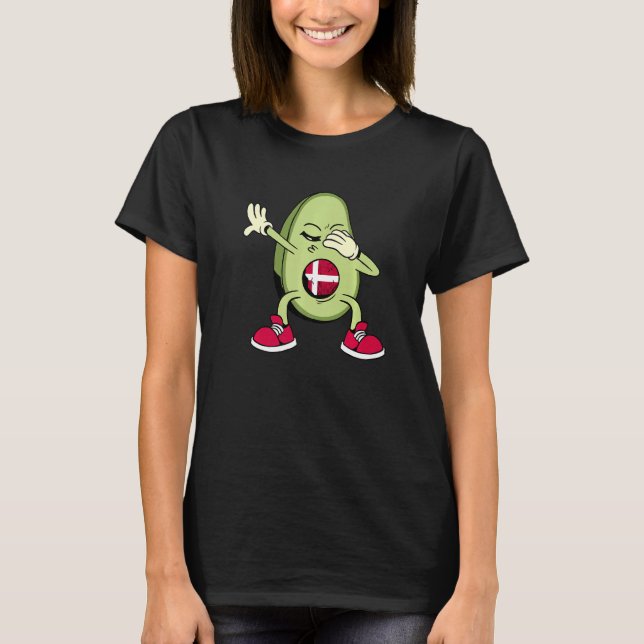 Denmark Danish Soccer Team Dabbing Avocado Danish  T-Shirt (Vorderseite)