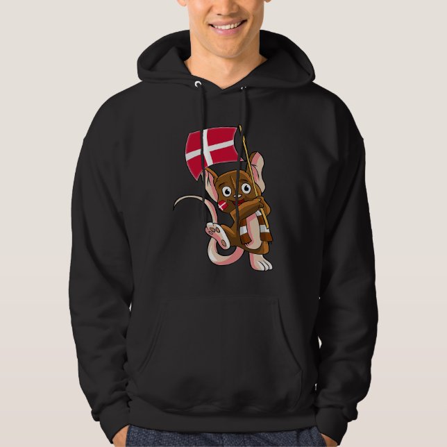 Denmark Fan Mouse Hoodie (Vorderseite)