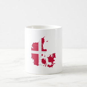 Denmark flag and map kaffeetasse
