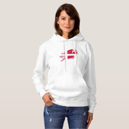 Denmark Flag Inside Me, skandinavien Klaw Mark Hoodie