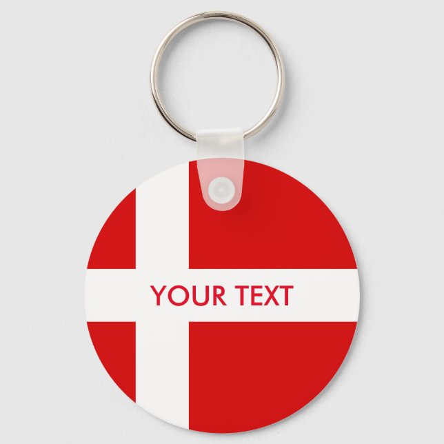 Denmark flag key chain | Danish design Schlüsselanhänger (Vorderseite)