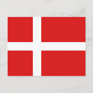 Denmark Flag Postcard Postkarte