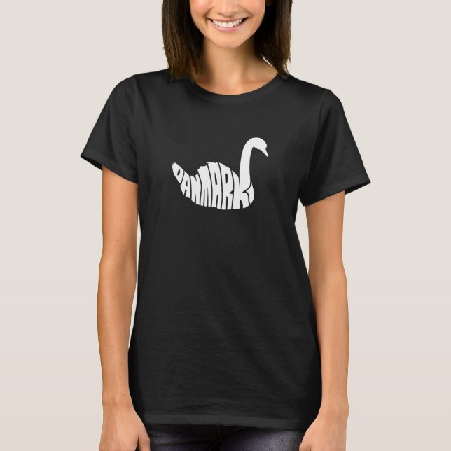 Denmark Mute Swan Word  Animal T-Shirt (Vorderseite)