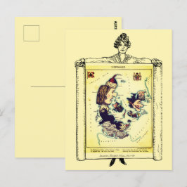 Denmark Pictorial Art Maps Vintage Postcard Postkarte