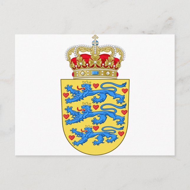 Denmark-Wappen Postkarte (Vorderseite)