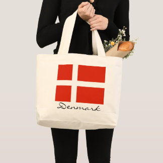 Denmark with Dannebrog Jumbo Stoffbeutel