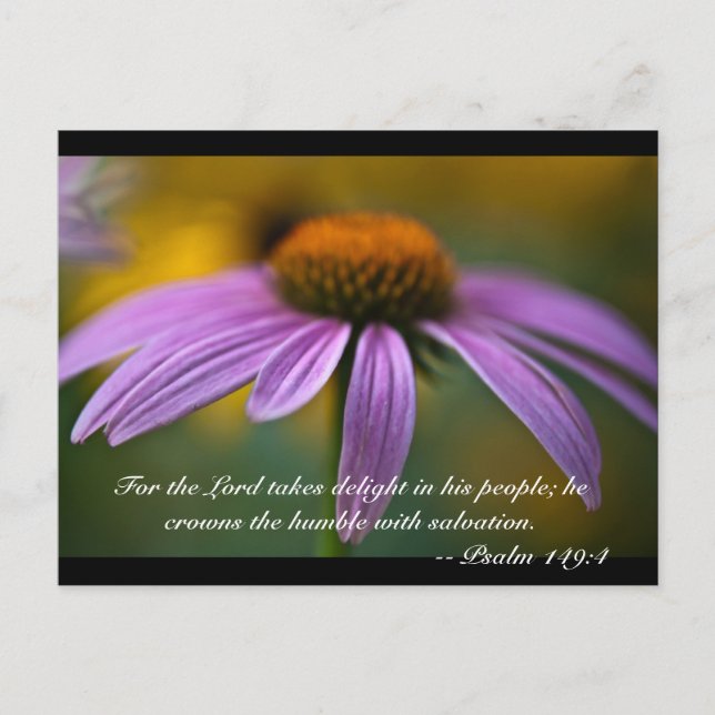 Denn der Herr erfreut sich an seinem Volk; er kron Postkarte (Vorderseite)